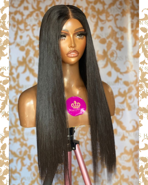 QUEEN Mumba -22 inches raw hd 2x6 double drawn luxury bone straight wig unit - Image 2