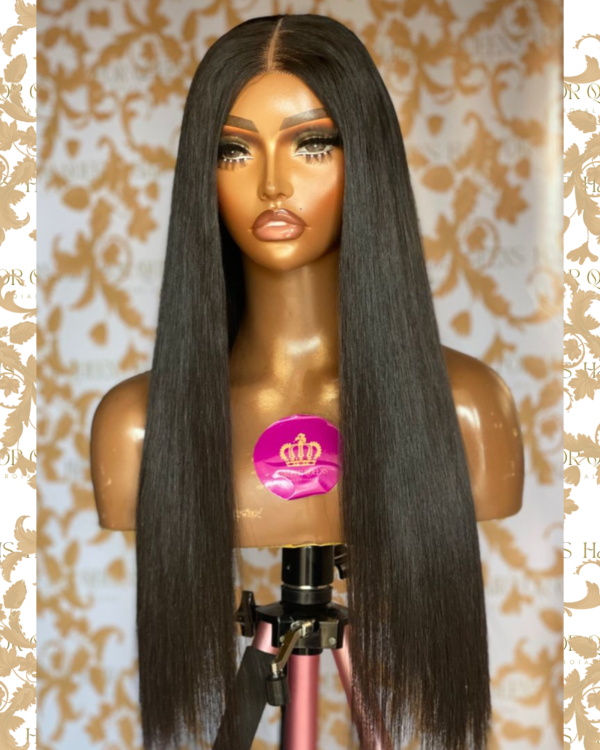 QUEEN Mumba -22 inches raw hd 2x6 double drawn luxury bone straight wig unit - Image 3