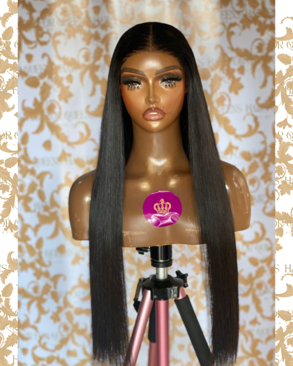 QUEEN Charisma-raw 26 inches luxury hd 5x5 bone straight wig unit - Image 4