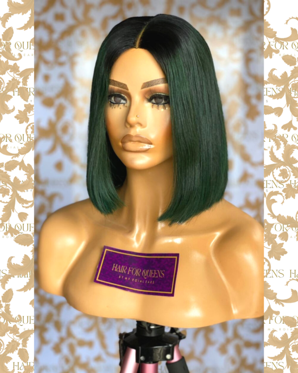 QUEEN Melody -10 inches green bob wig unit - Image 4