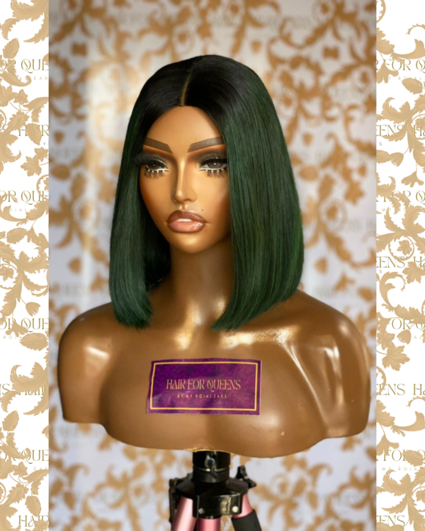 QUEEN Melody -10 inches green bob wig unit - Image 2