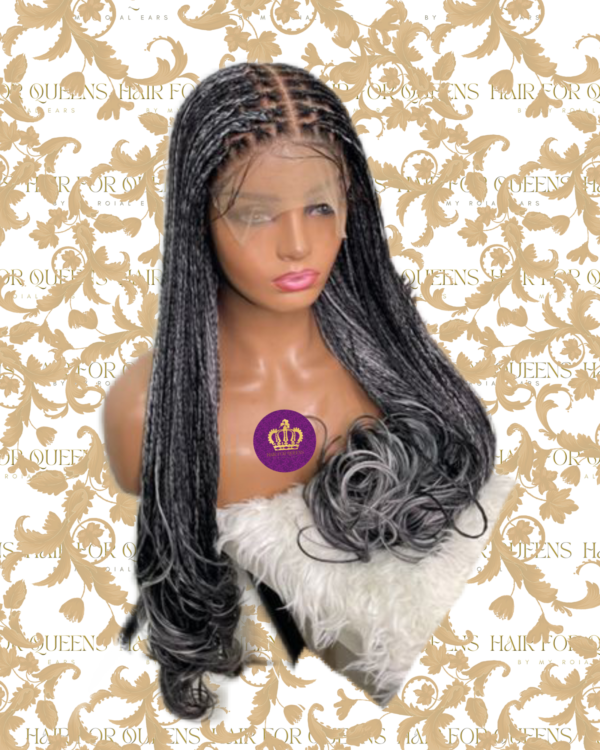 Queen Abi - full lace human hair frontal braided wigs - Image 4