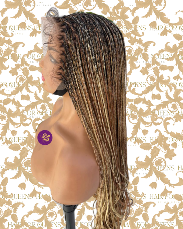 Queen Abi - full lace human hair frontal braided wigs - Image 2