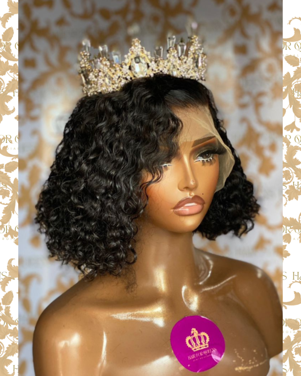 Queen Matha- 12inches 13x4 pixie curly wig unit