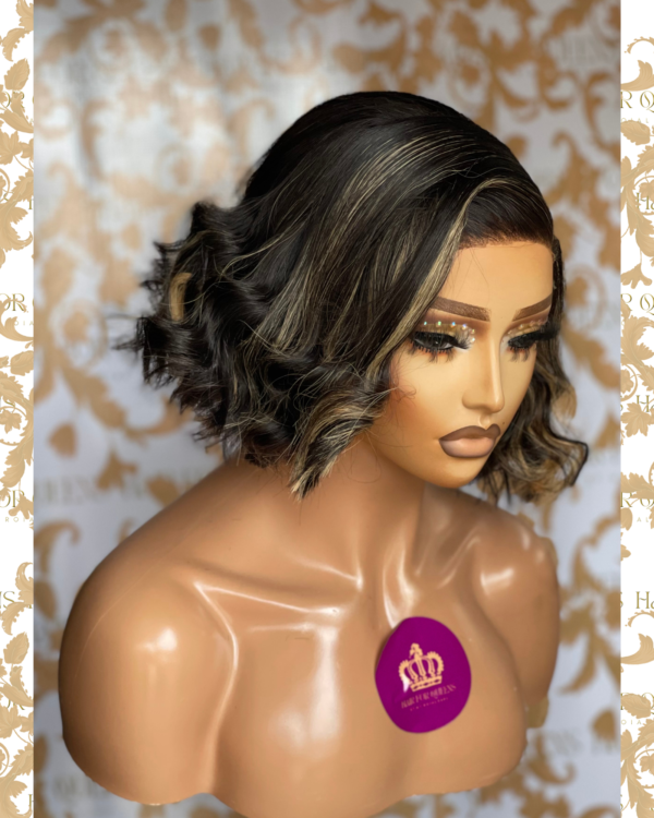 QUEEN Cassy -10 inches hd 6x6 highlighted bob wig unit - Image 3