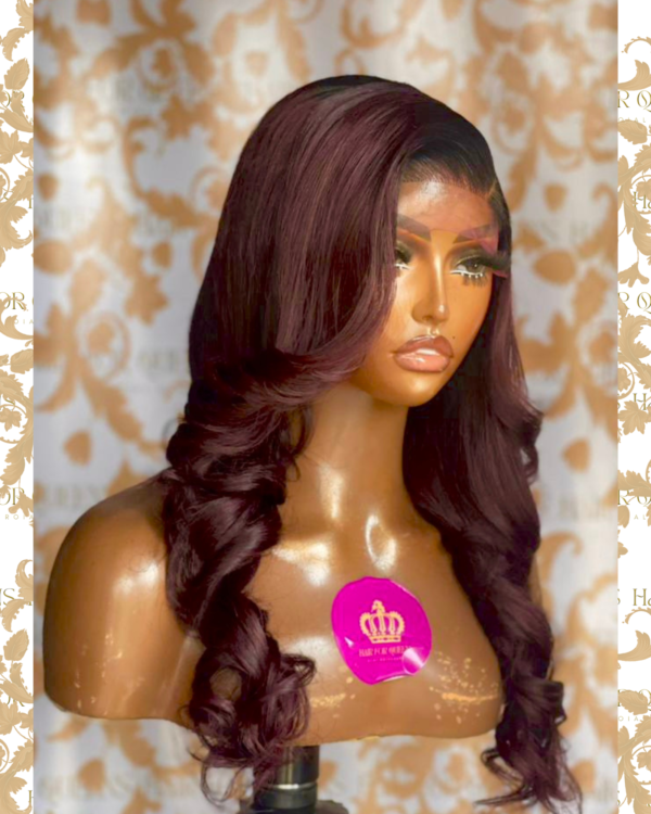 QUEEN Alison-22 inches burgundy Vietnamese body-wave wig unit - Image 3