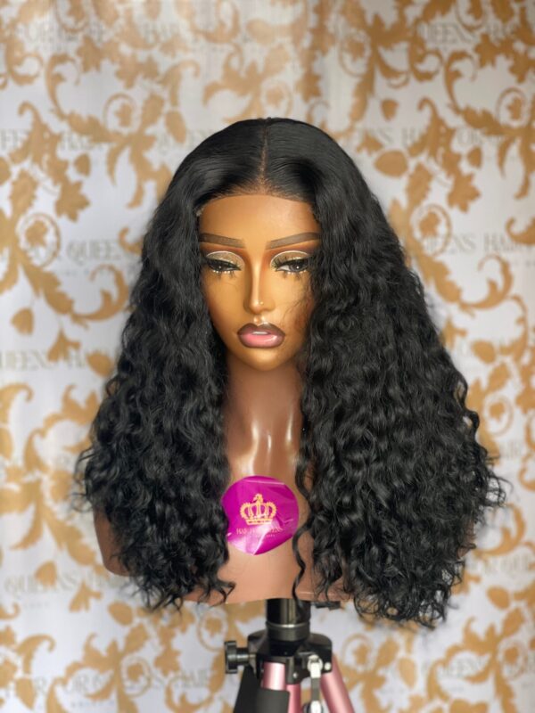 Queen Shaz- 18 inches Black Curly Korean Wig Unit