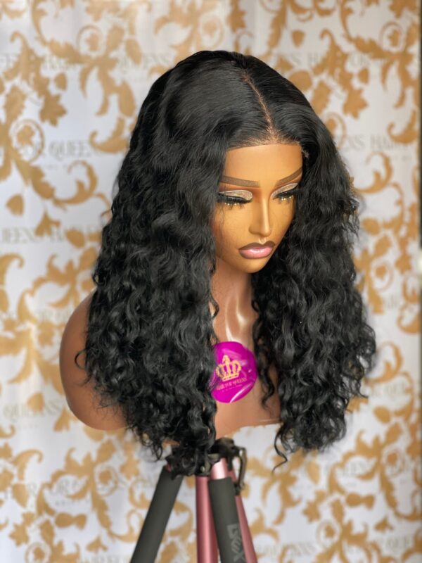 Queen Shaz- 18 inches Black Curly Korean Wig Unit - Image 3