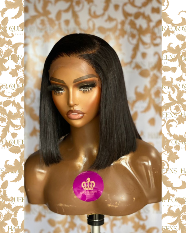 QUEEN Danina -10 inches 5x5 bone straight bob wig unit - Image 3