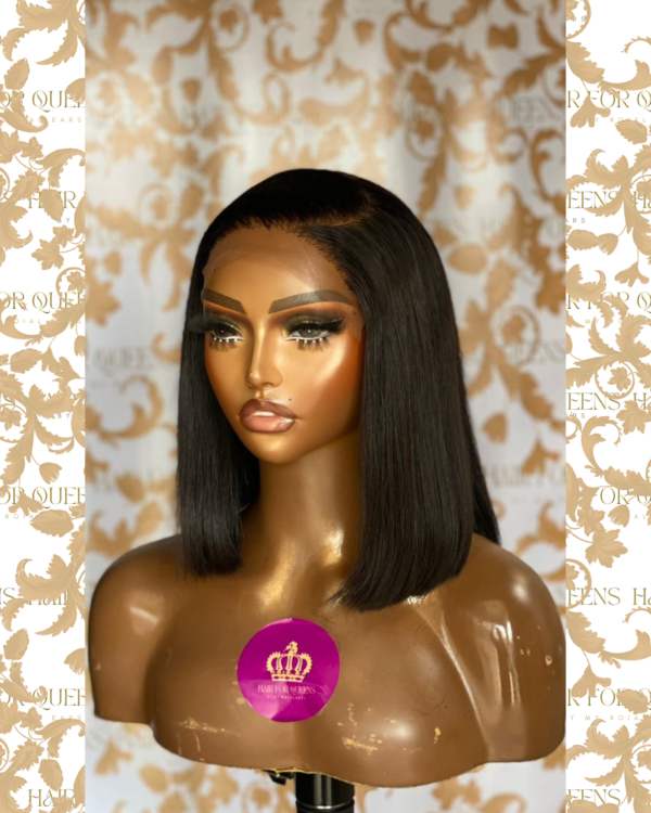 QUEEN Danina -10 inches 5x5 bone straight bob wig unit - Image 2